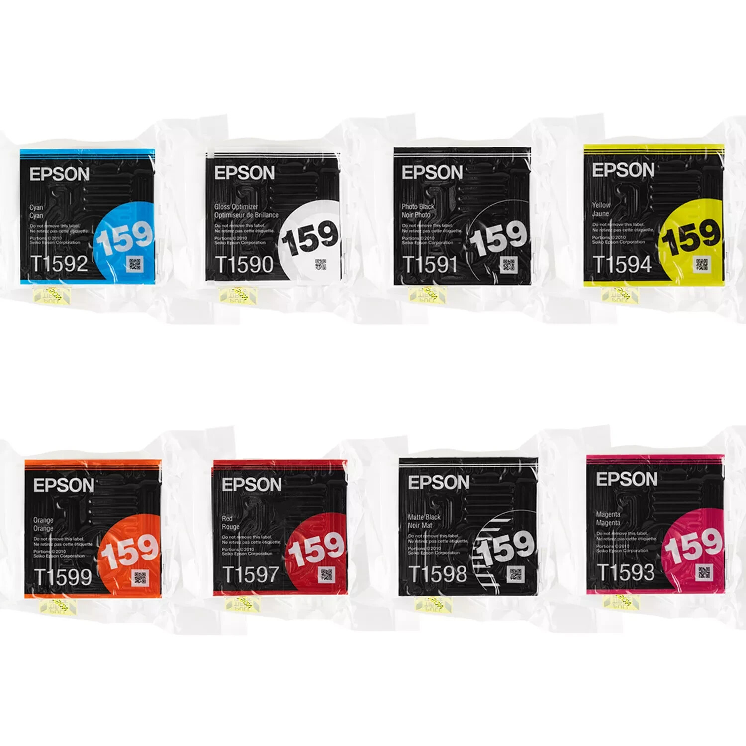 NEW Epson 159 T159 UltraChrome Hi-Gloss-II Ink Cartridges R2000 (a set of 8)