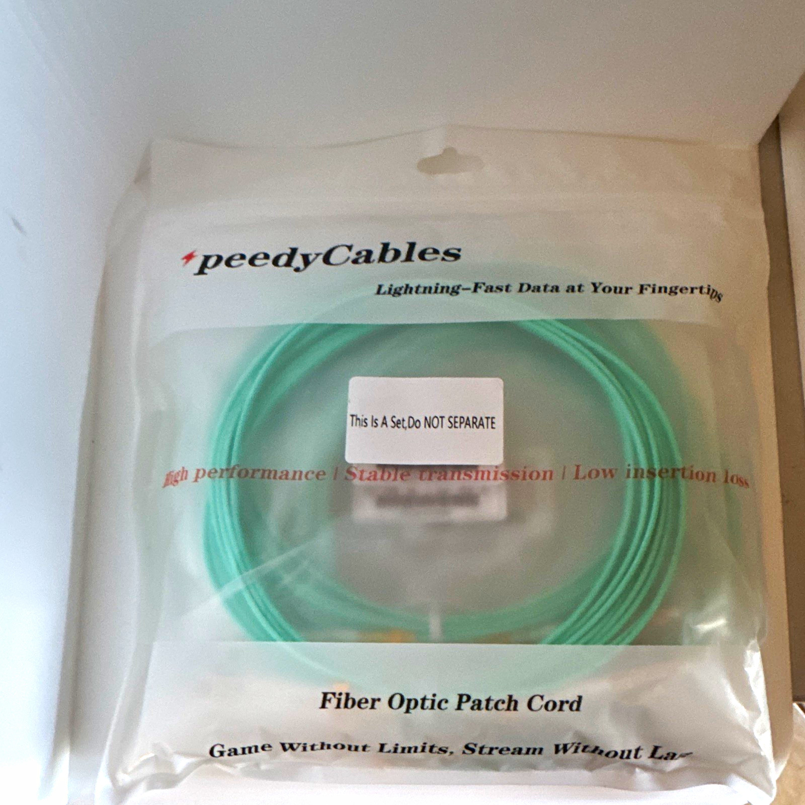 NEW SpeedyCables 6-Pack 2M OM3 LC-LC Duplex Multimode Fiber Cable 50/125 LSZH