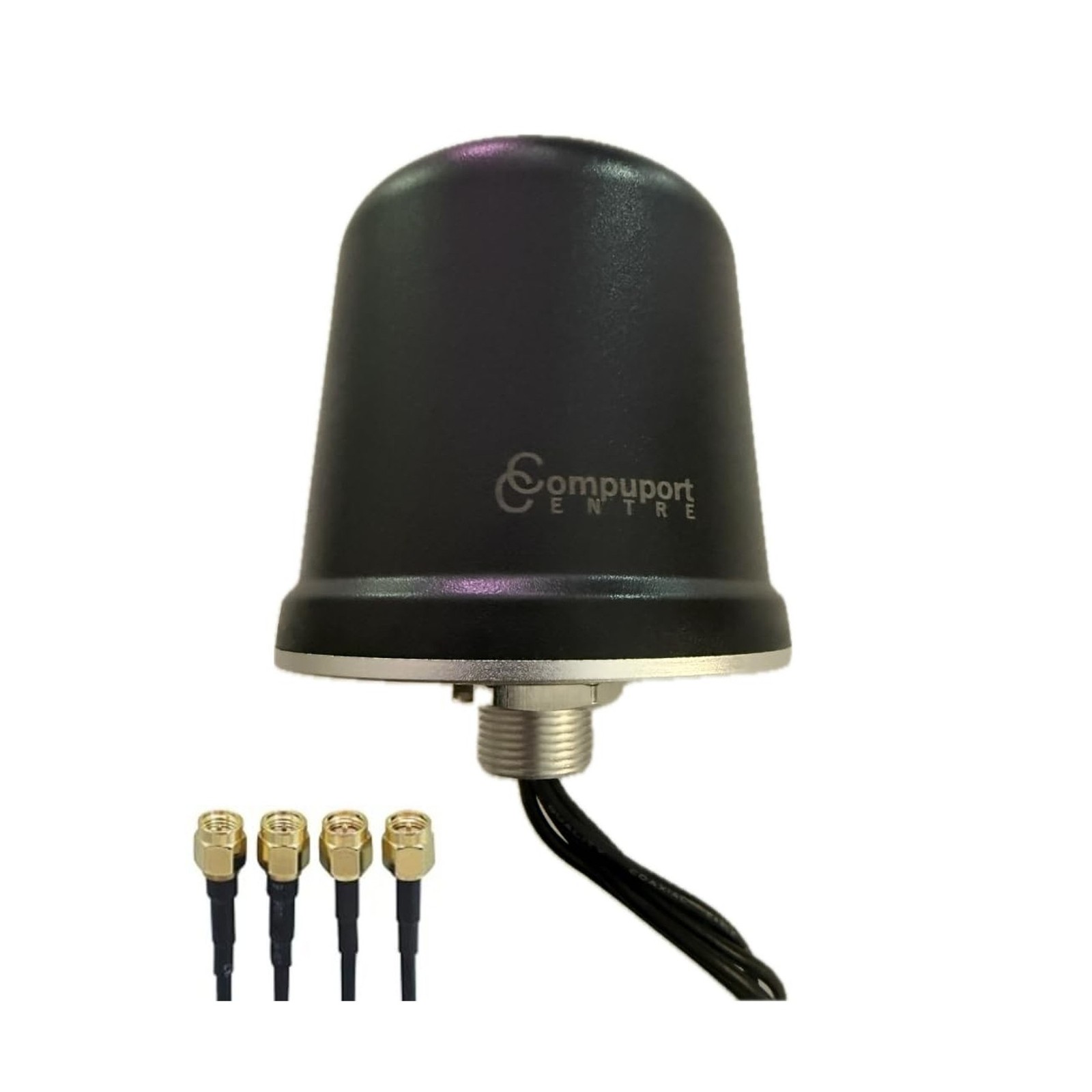 CompuPort 5G LTE 4x4 MIMO Dome Antenna, 600-6000MHz, Black, with 4x5Meters SM...