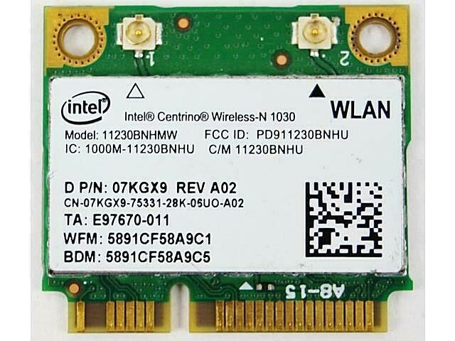 OEM Dell Vostro 3550 N7110 Genuine Laptop WiFi Wireless Card 11230BNHU 7KGX9 127