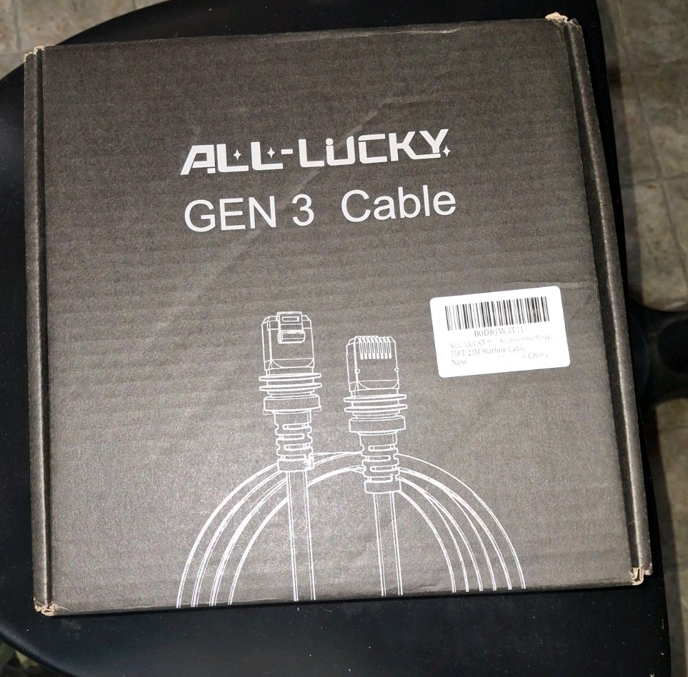 ALL-LUCKY Starlink Gen 3 Cable 75FT/23M – Replacement Cable – Open box /used
