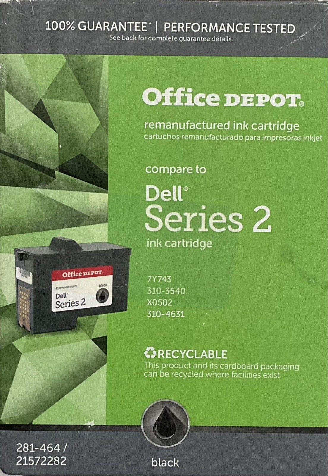 Office Depot Brand Ink Cartridge - Dell Series 2 - Black (For Dell A940, A960)