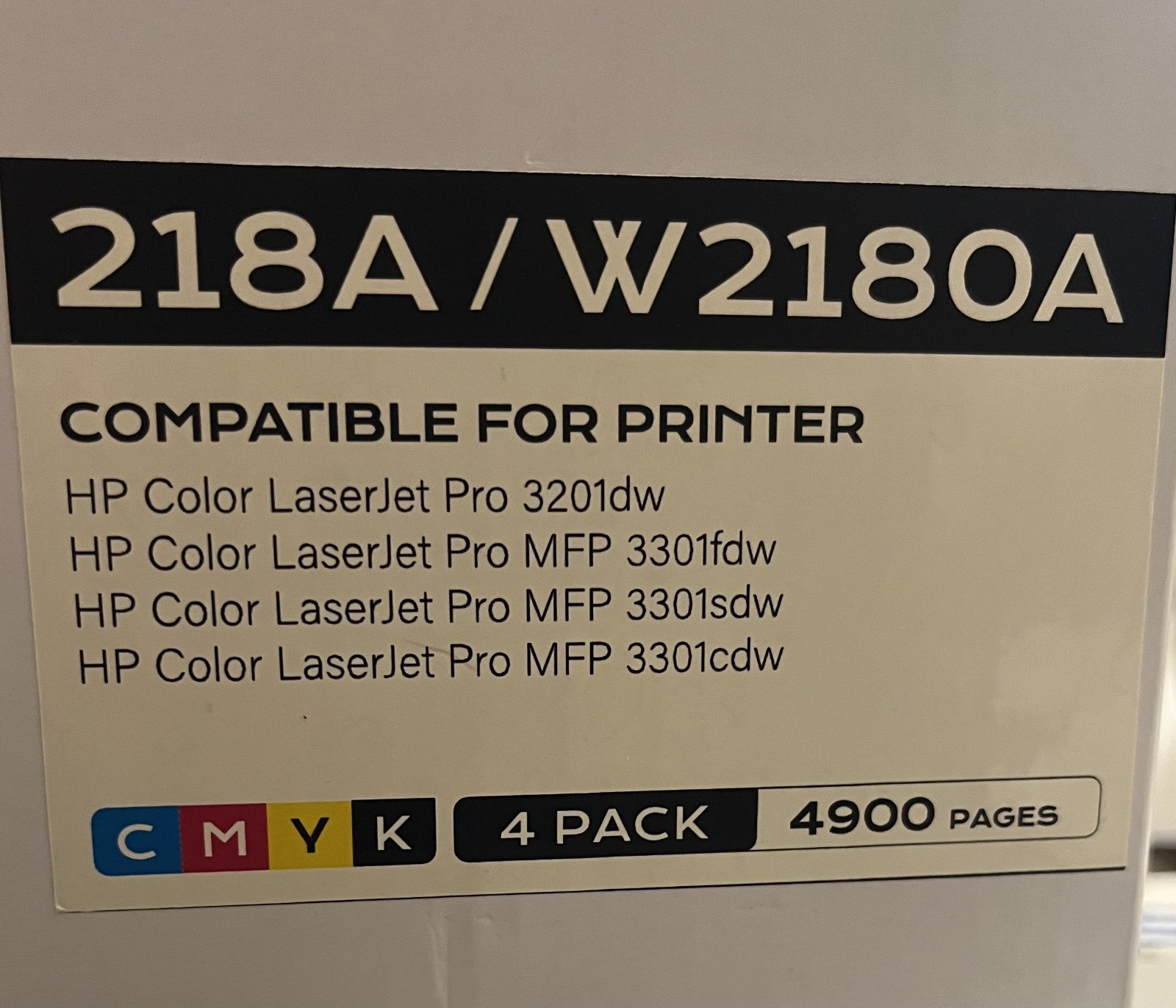 Zstint Compatible 218A / W2180A Color Toner Cartridges for HP Color LaserJet Pro