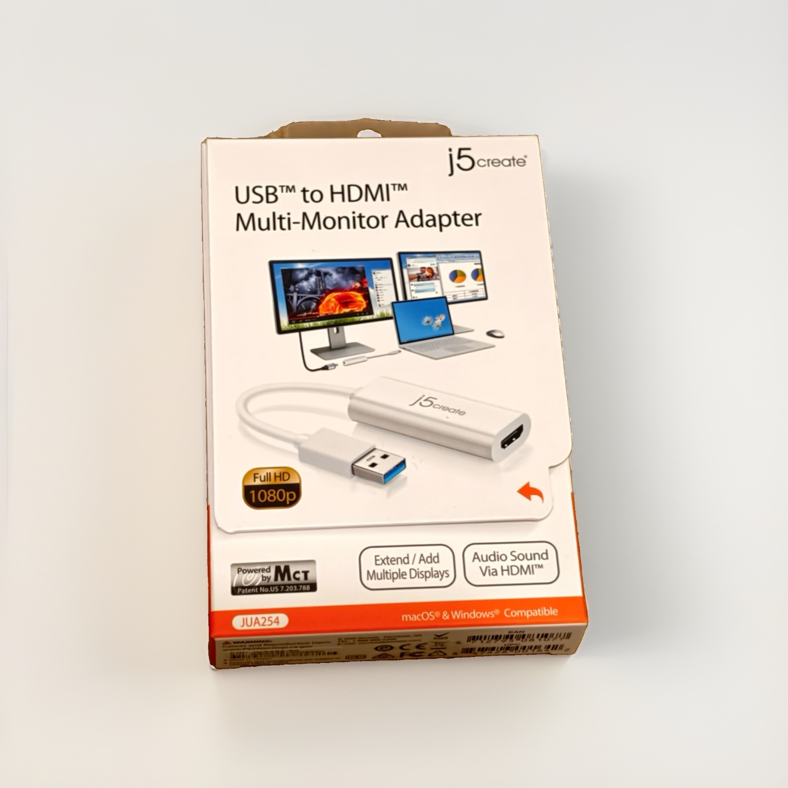 BNIB j5 create USB to HDMI Full HD 1080p MULTI-MONITOR Adapter 