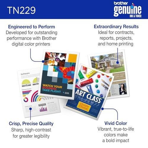 YELLOW - BROTHER GENUINE TN229Y YELLOW STANDARD YIELD PRINTER TONER CARTRIDGE