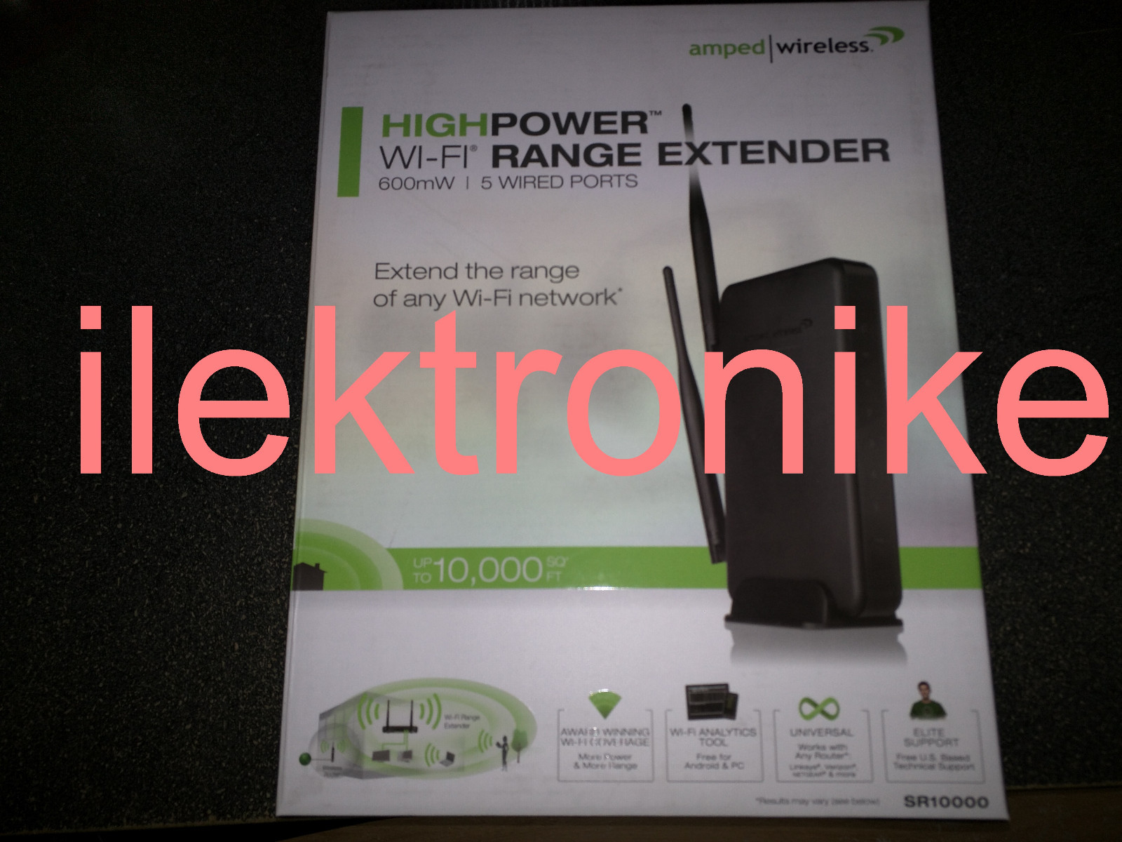 New Amped Wireless High Power Wi-Fi Smart Repeater & Range Extender SR10000 