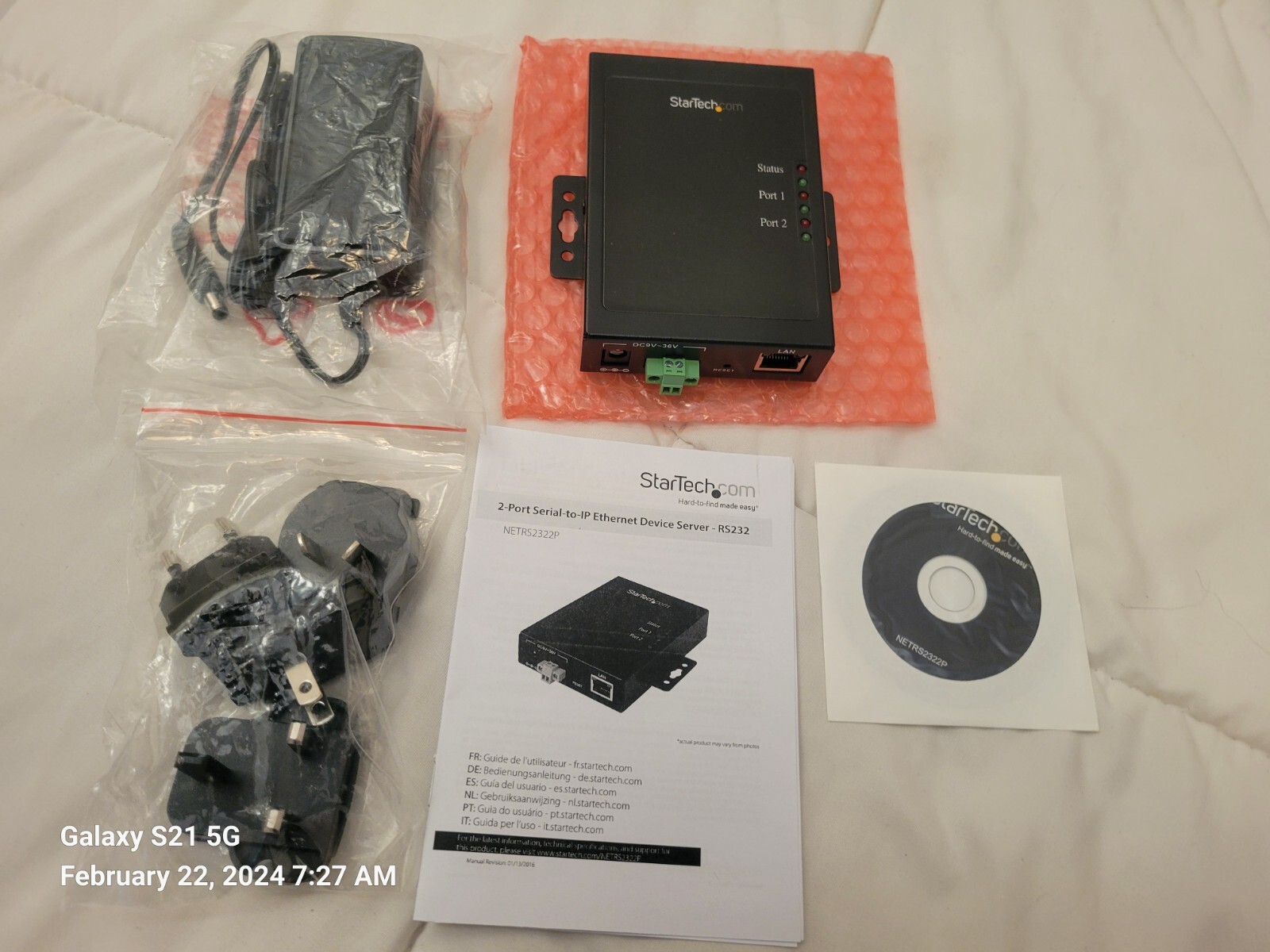 StarTech 2-port serial-to-IP Ethernet Device Server -RS232 - Metal and Mountable