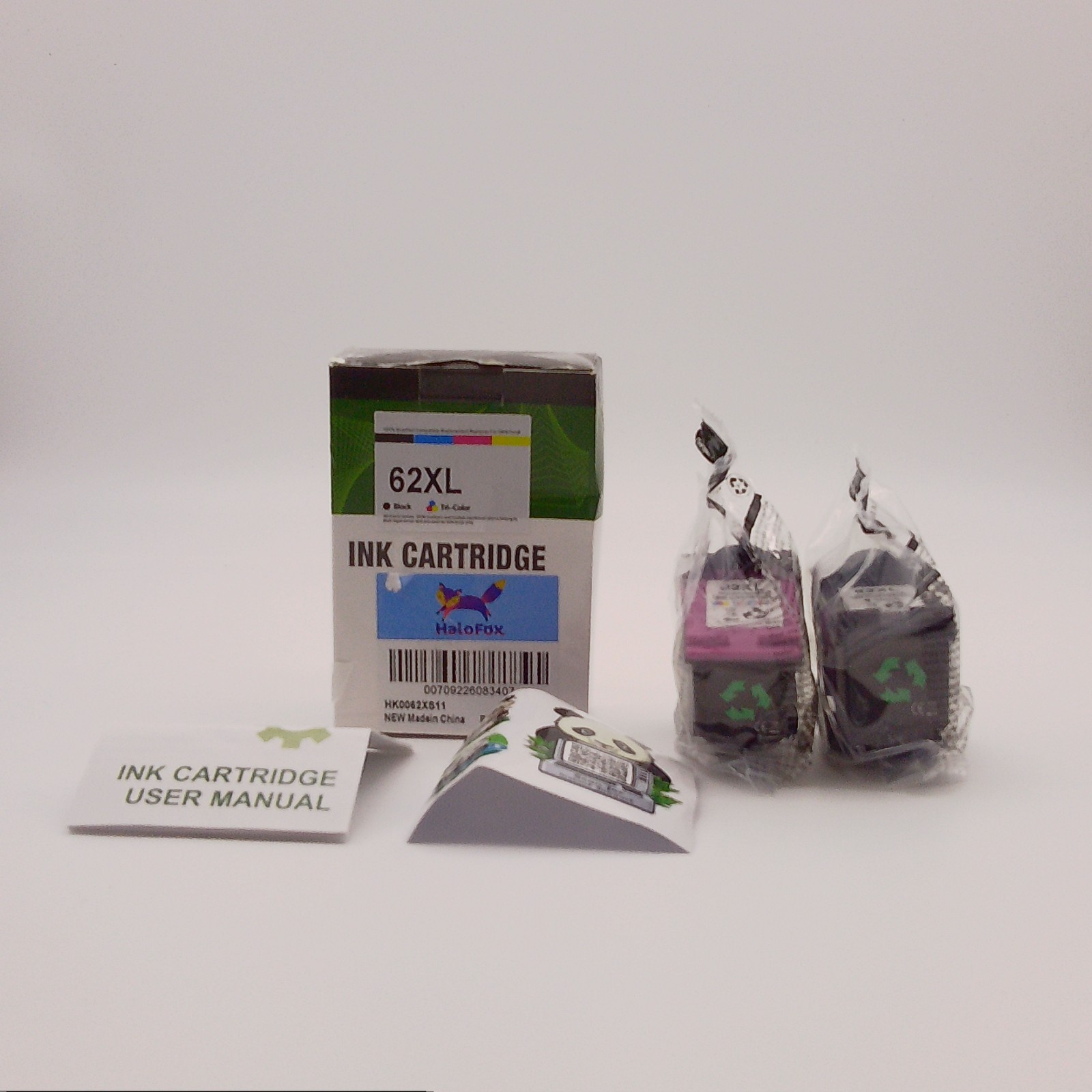 62XL Ink Cartridges for HP 62 Envy 7640 5540 5640 5660 5740 Tri Color & Black