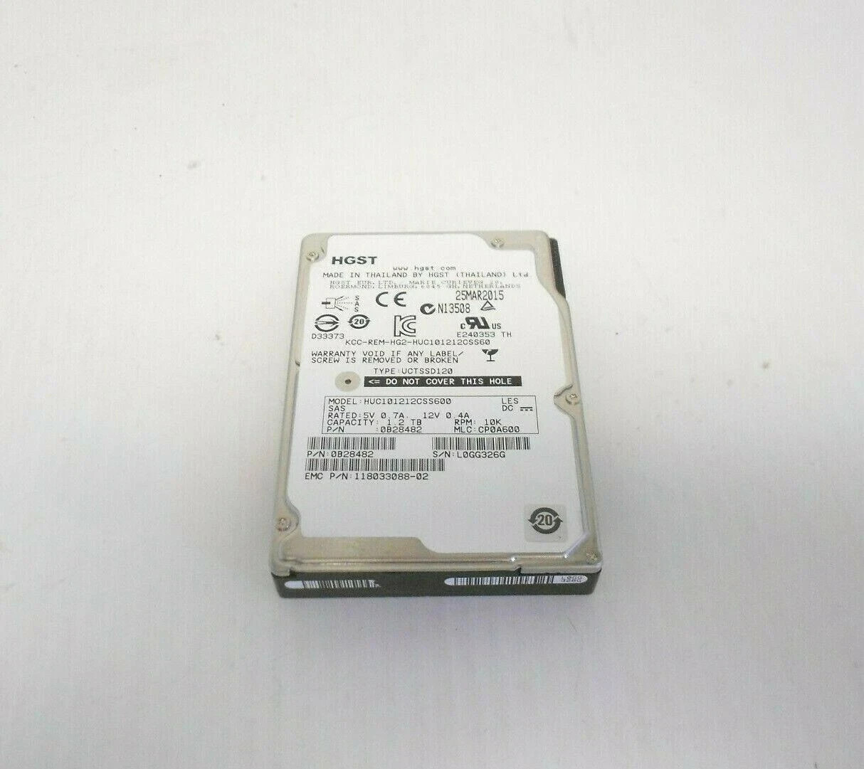 6qty HGST 1.2TB 10K 6Gbp/s SAS Hard Drive 2.5" HDD . 2 replacements