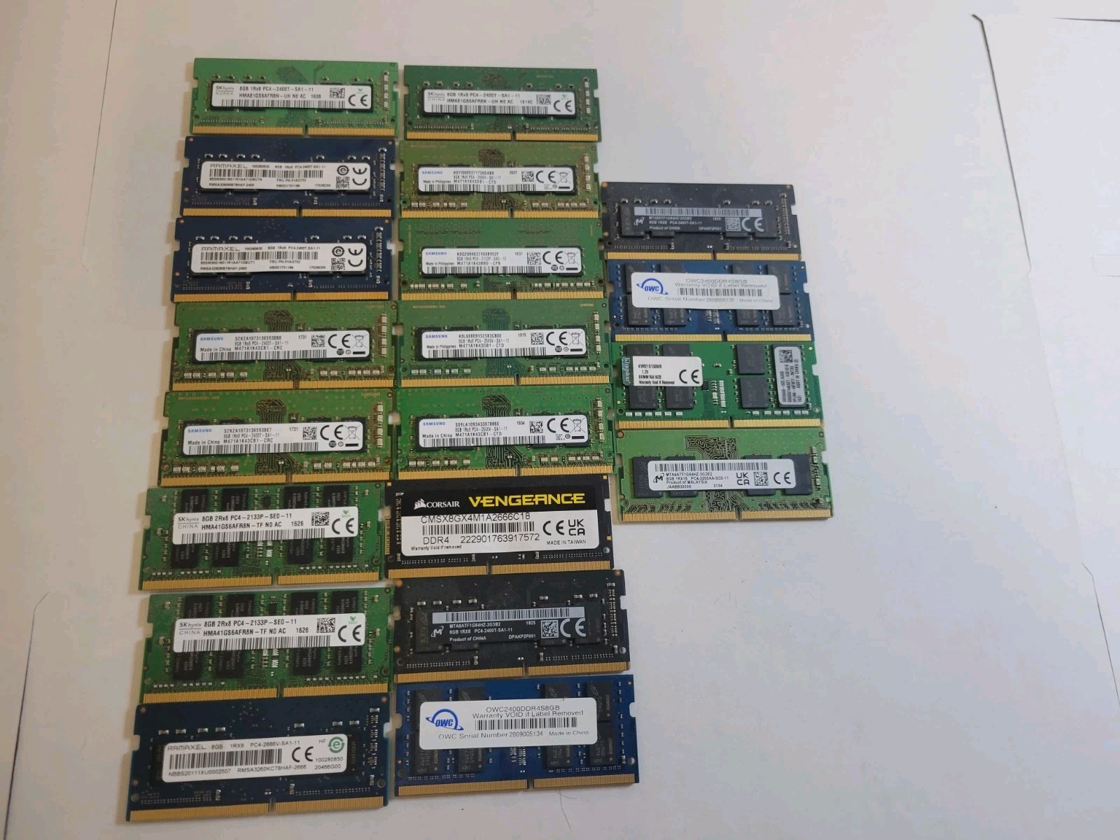 Lot of 20 8GB DDR4 PC4 Laptop RAM Memory Lot free U.S. shipping