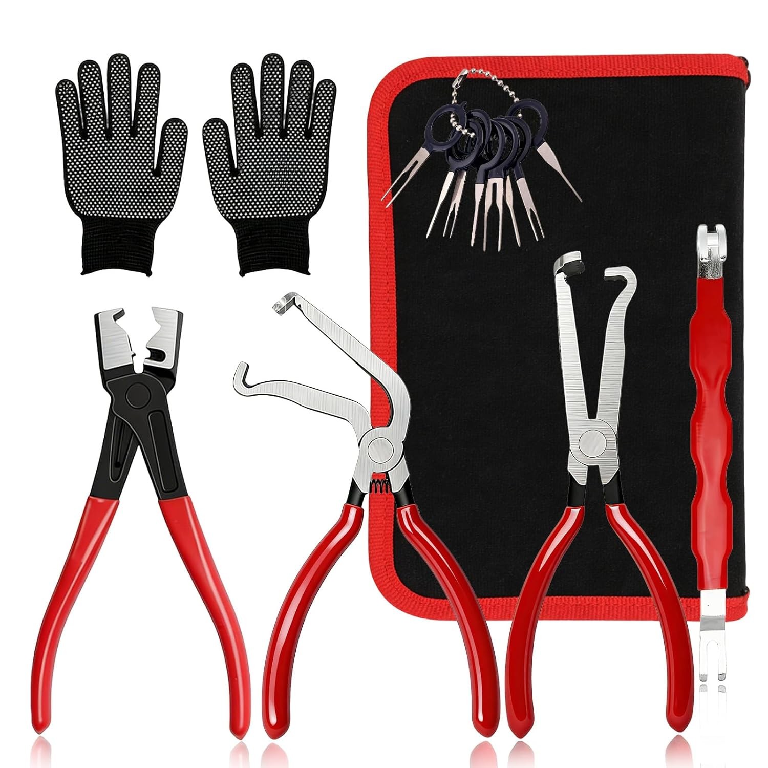Automotive Terminal Connector Removal Tool Kit W Electrical Disconnect Pliers