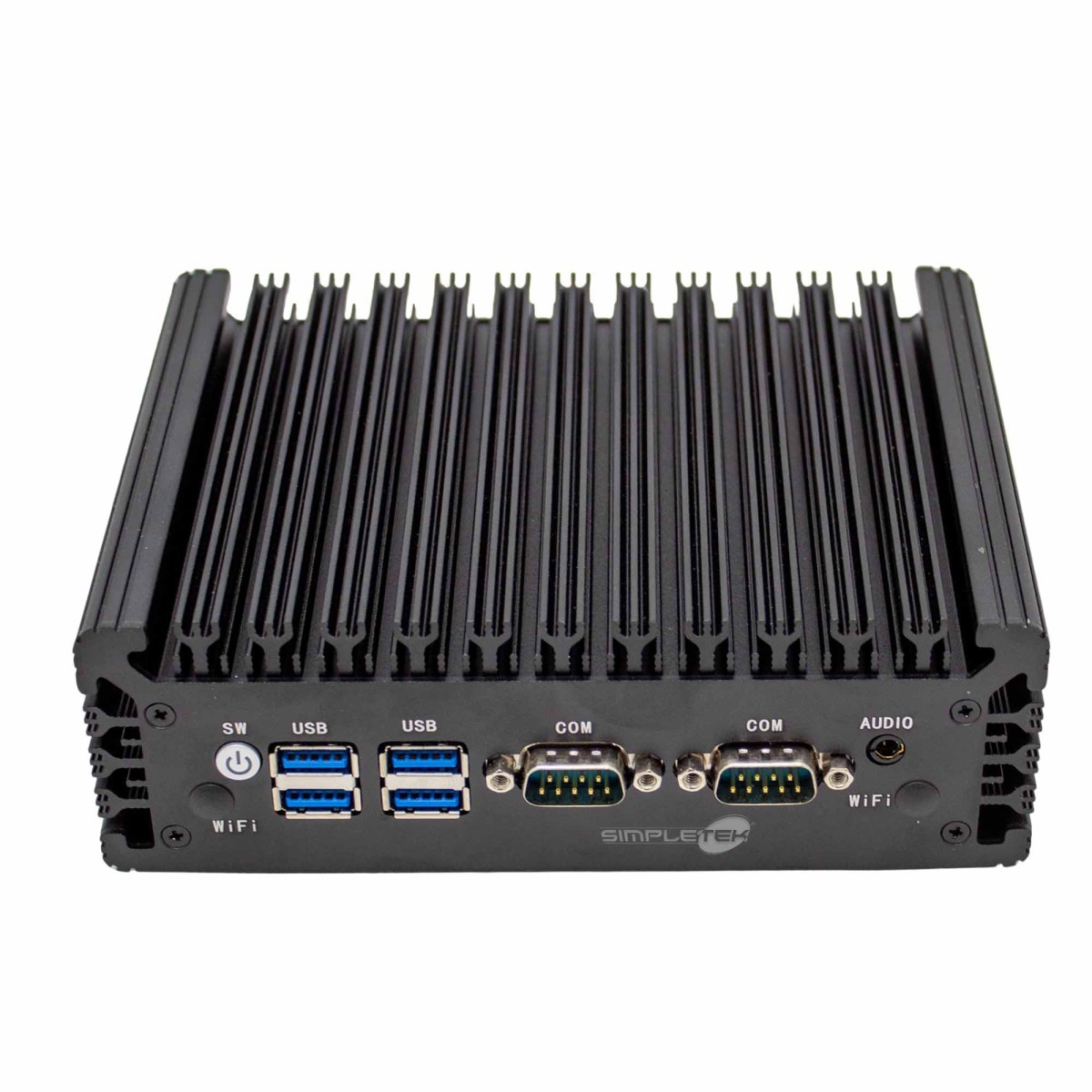 Simpletek Fanless Mini PC Intel Core i3 8GB 960GB 2x RJ45 RS232 COM HDMI W11 Pro