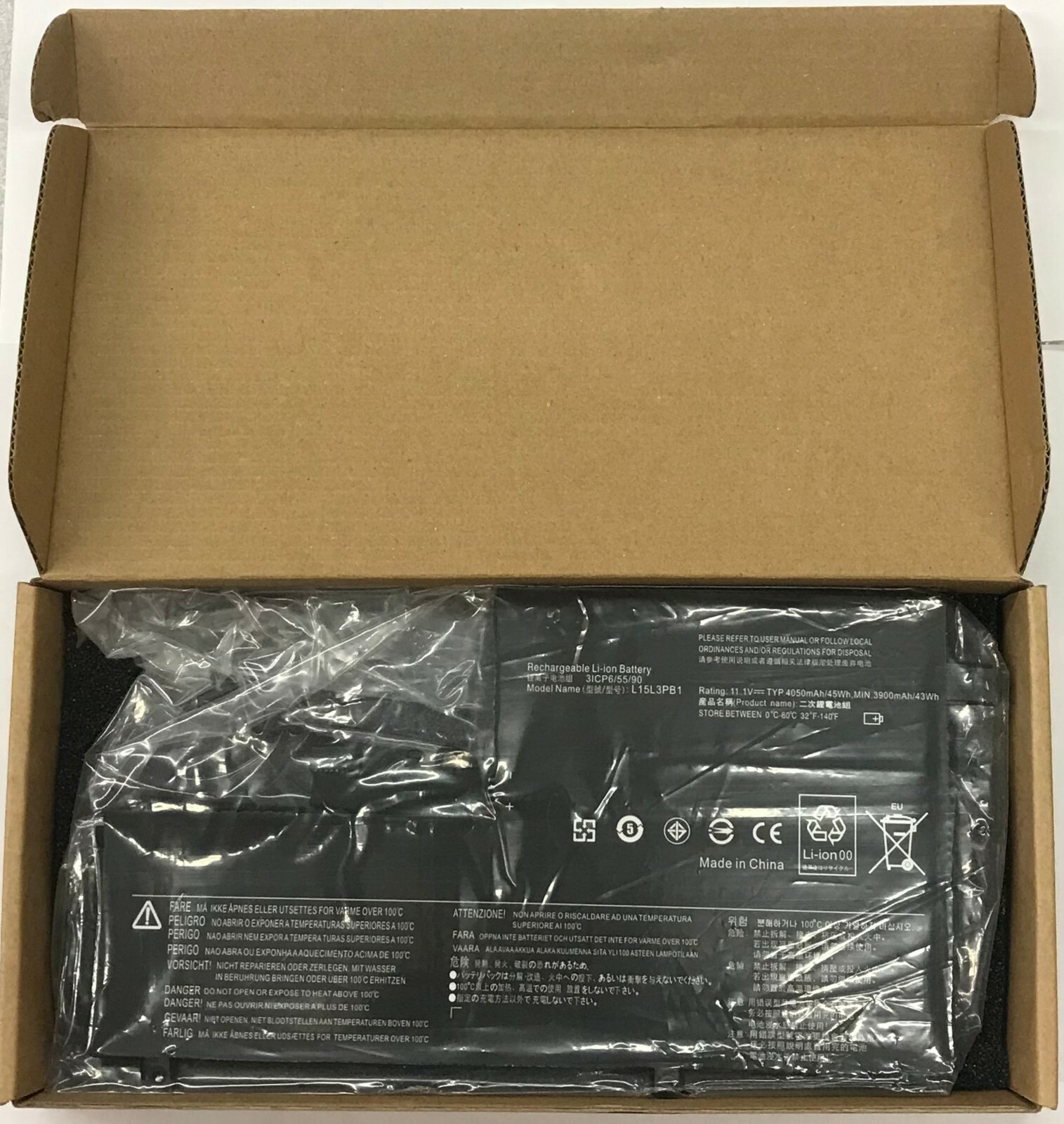 For Lenovo ChromeBook N23 Laptop Battery L15L3PB1 11.1V 45Wh 4050mAh 
