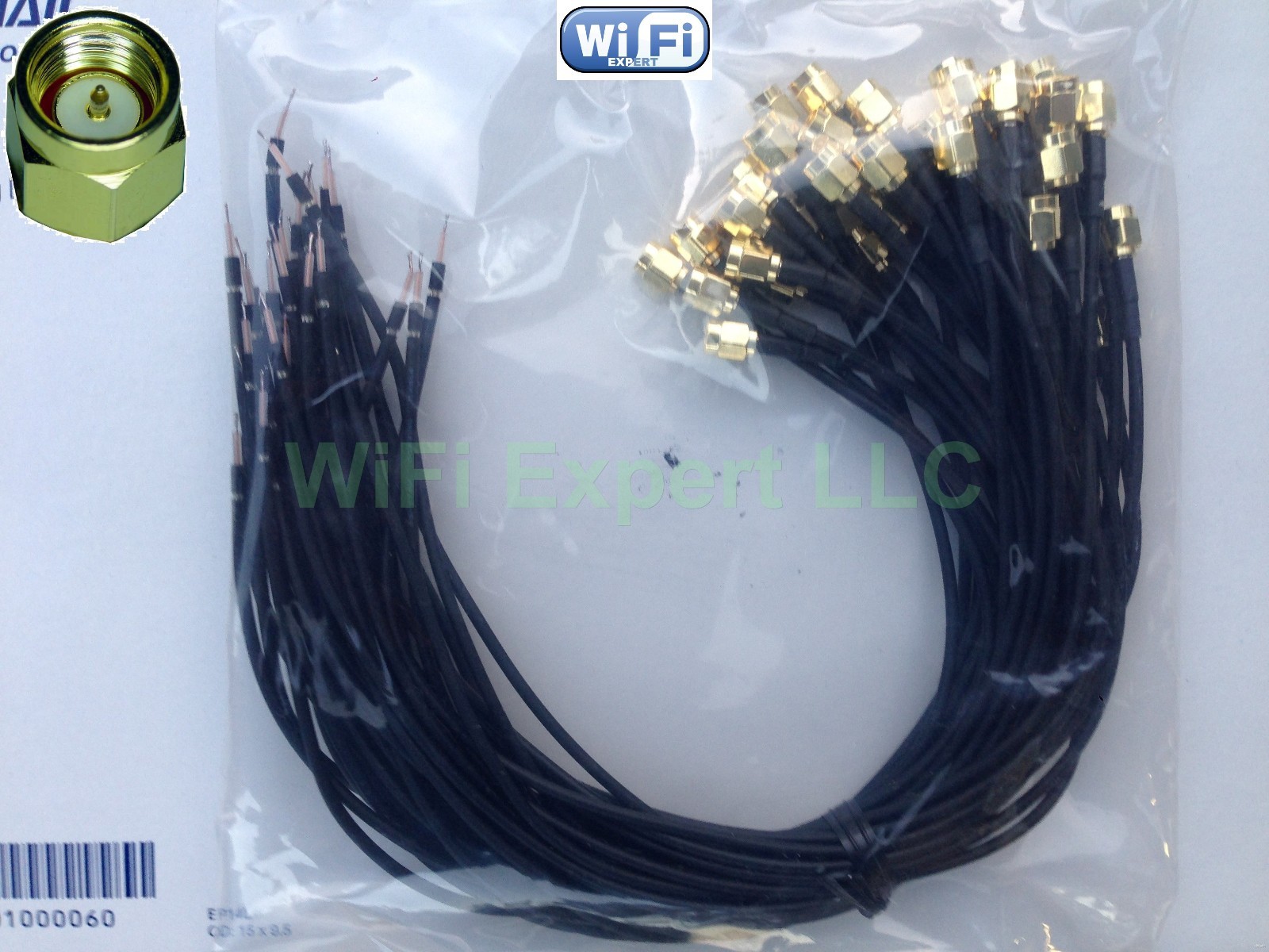 40x 14 in RG174 SMA MALE to SOLDER Bare Cable Pigtail Coaxial RF Ships same day