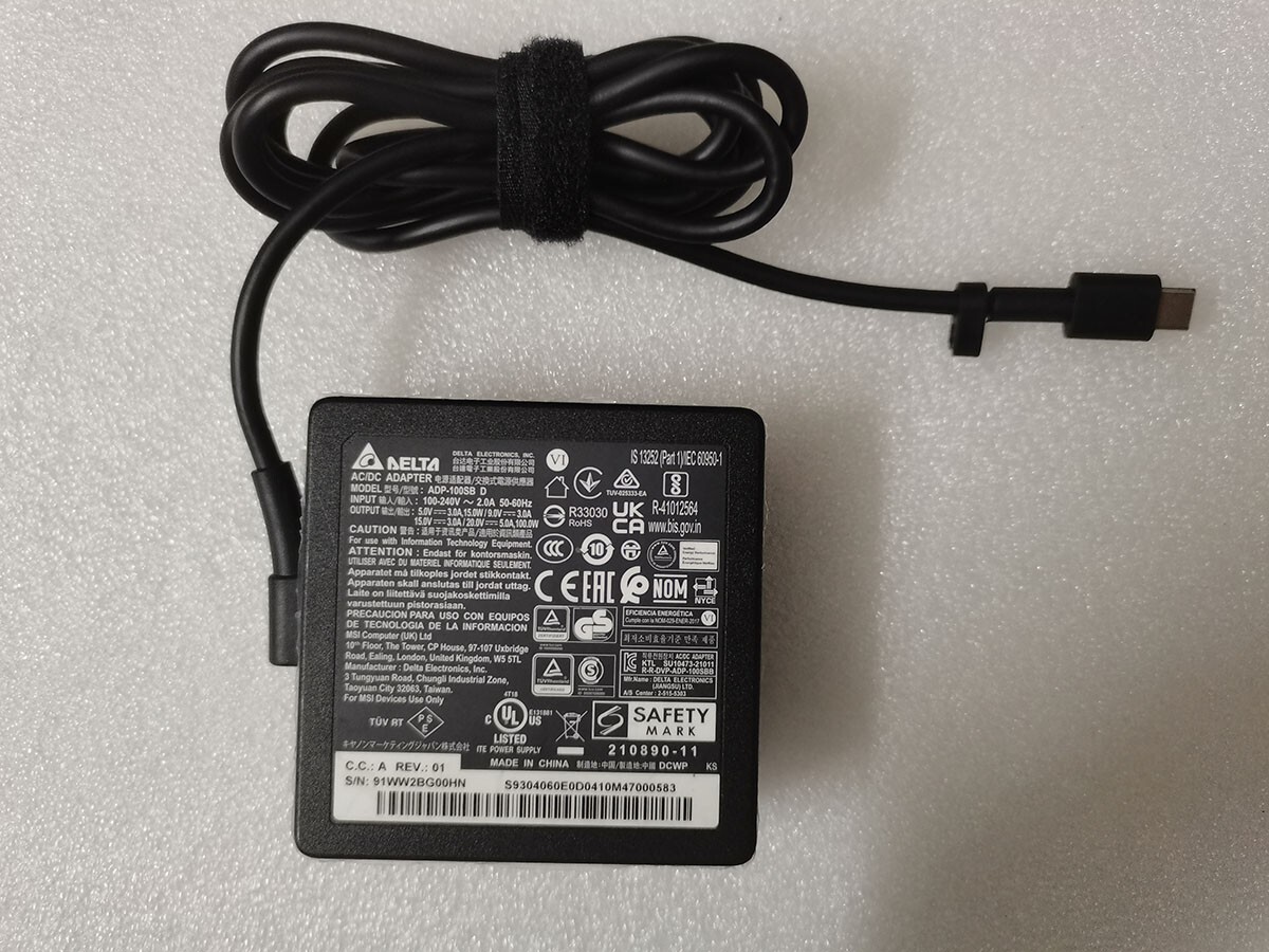 Delta/MSI 20V 5A ADP-100SB D For MSI Stealth 15 A13VF-012US RTX4060 PD 100W OEM