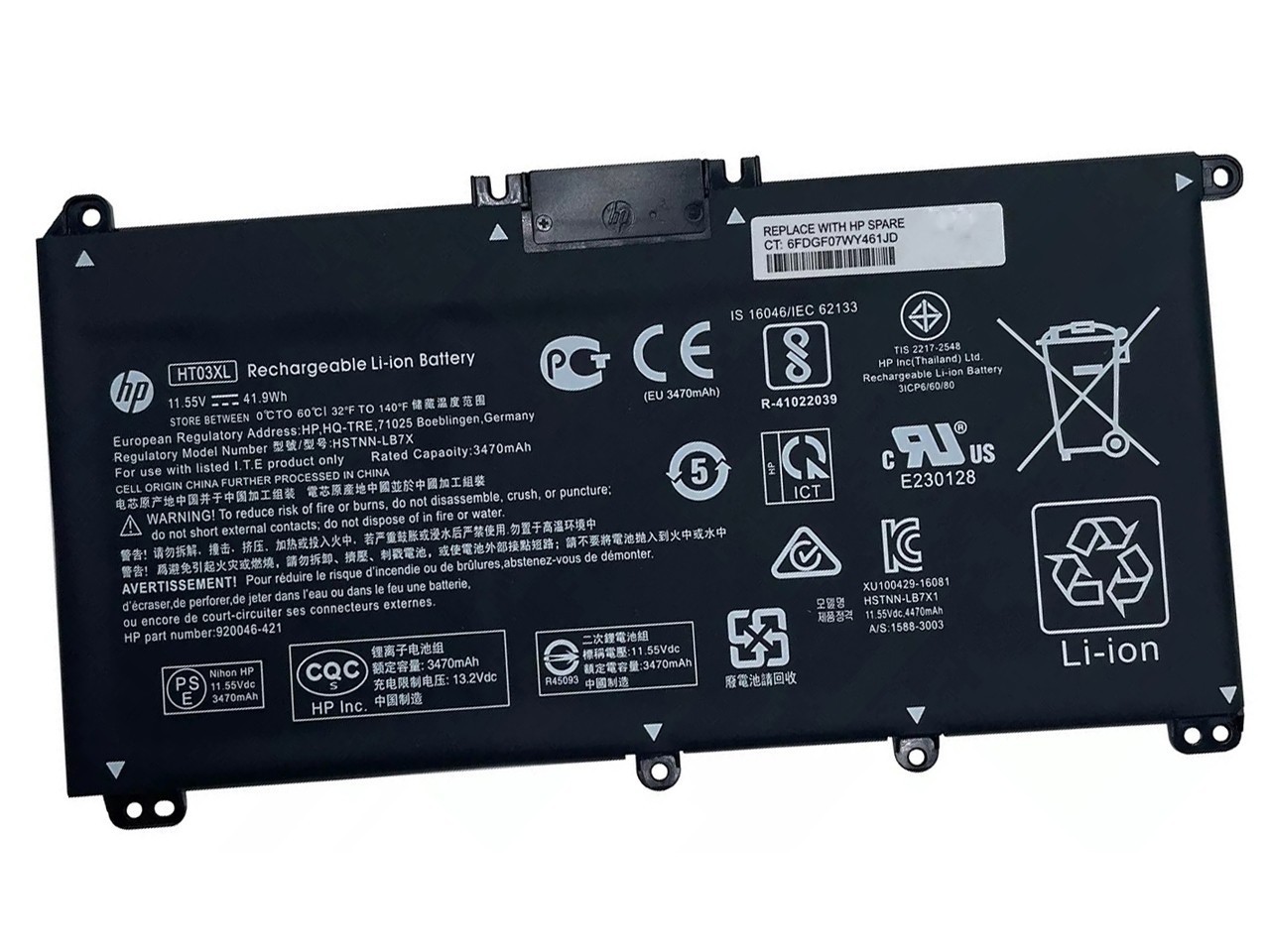 HP Battery for HP 15-DY2238CA 15-DY2702DX 15-DY2703DX 15-DY2751CL 41.9Wh, 11.5V