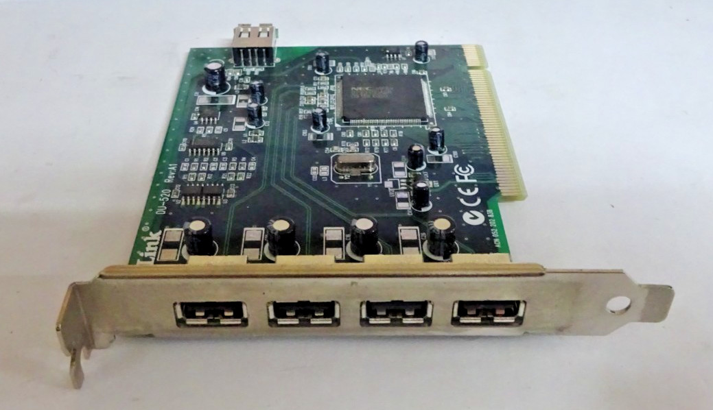 D-LINK DU-520 REV:A1 /4x External 1x Internal/PCI USB Controller Card #GK14225
