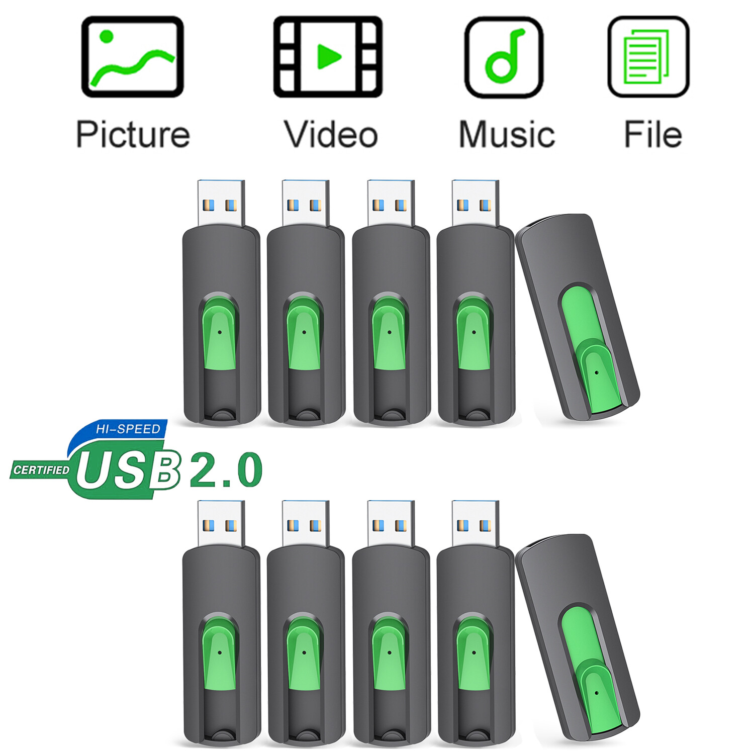 32/64/128GB USB 2.0 Flash Drive Pen Thumb Drive Memory Stick USB Flash Drive Lot