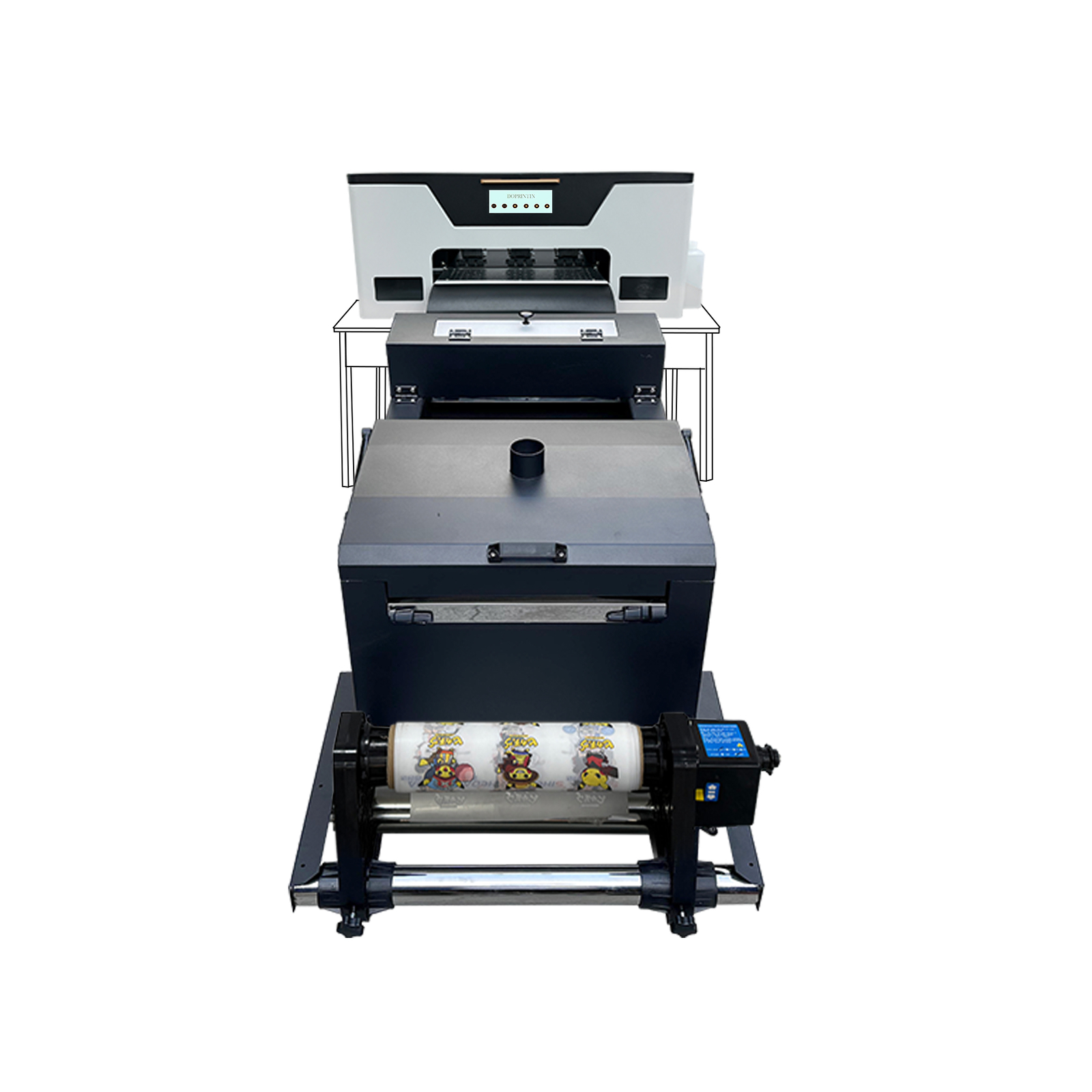 XP600 A3+ DTF Printer with Shaker / Ink / Powder / Film for Clothes  Jeans