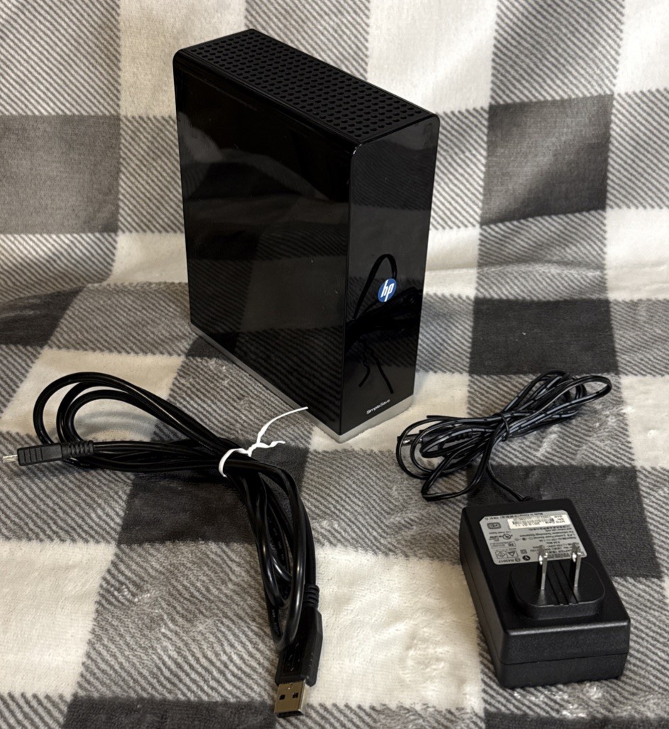 HP SimpleSave 1TB External Drive USB 2.0 Back Up MD1000H Works w USB Power Cable