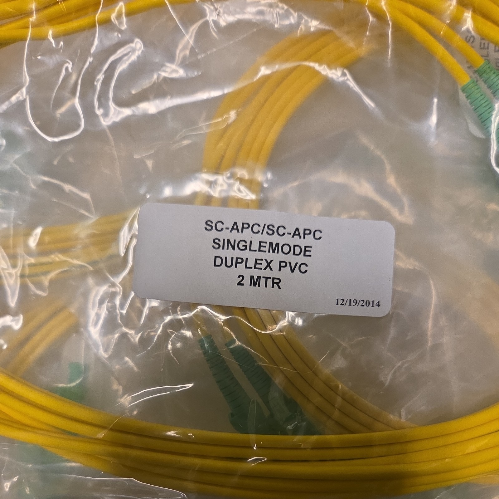 LOT 10pcs 0.5M SC/SC APC OS2 9 /125 Simplex Single-Mode Fiber Optic Cable OFNR