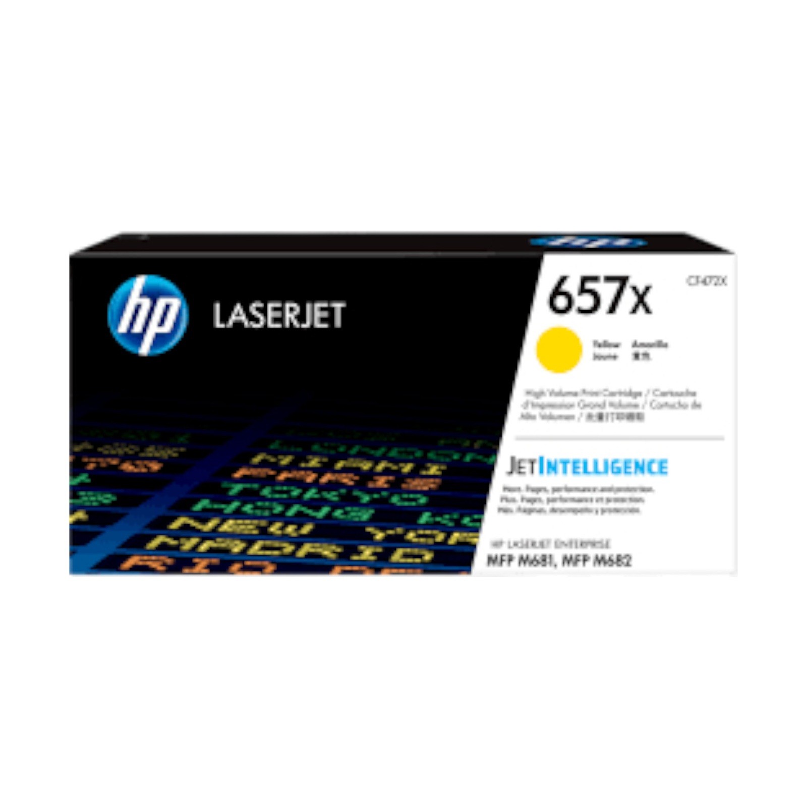 New Open Box HP 657X High Yield Yellow Original LaserJet Toner Cartridge, CF472X