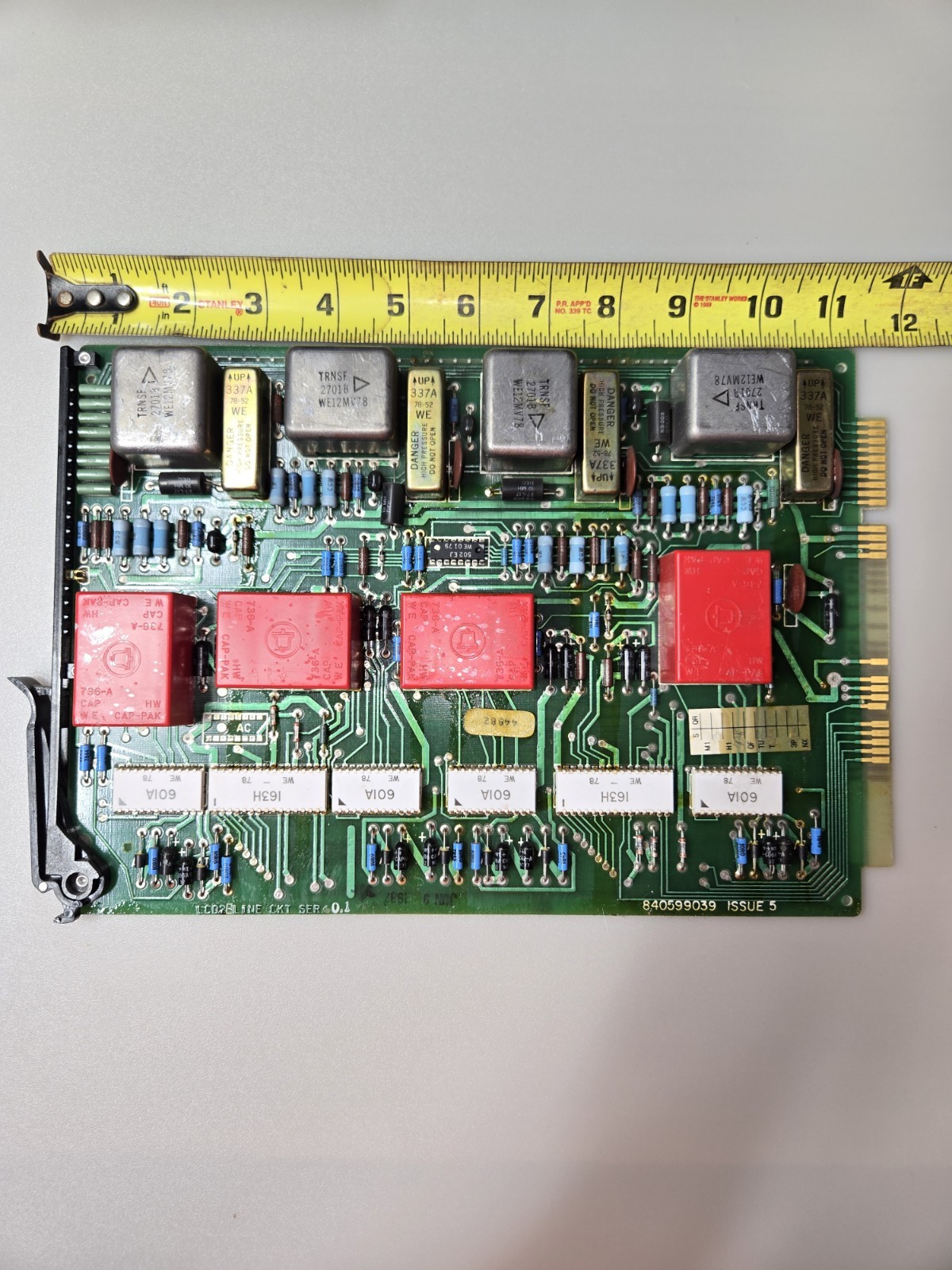 1979 Western Electric Bell System LC02B Line Circuit PBX Card Gold Contacts