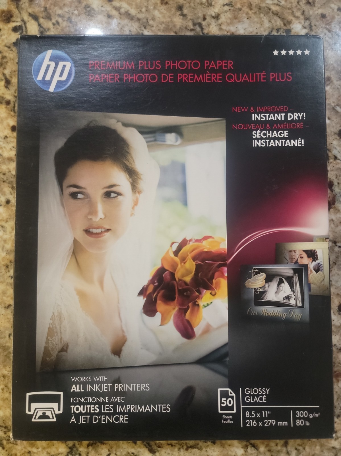 HP Premium Plus Photo Paper 80 lbs. Glossy 8-1/2 x 11 50 Sheets/Pack CR664A