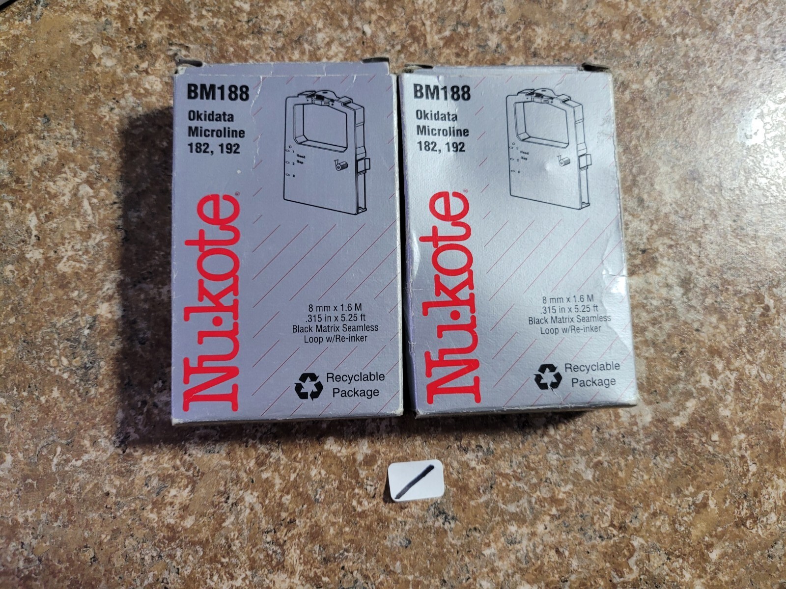 (2) Nukote BM188 ribbon for Okidata Microline 182/192