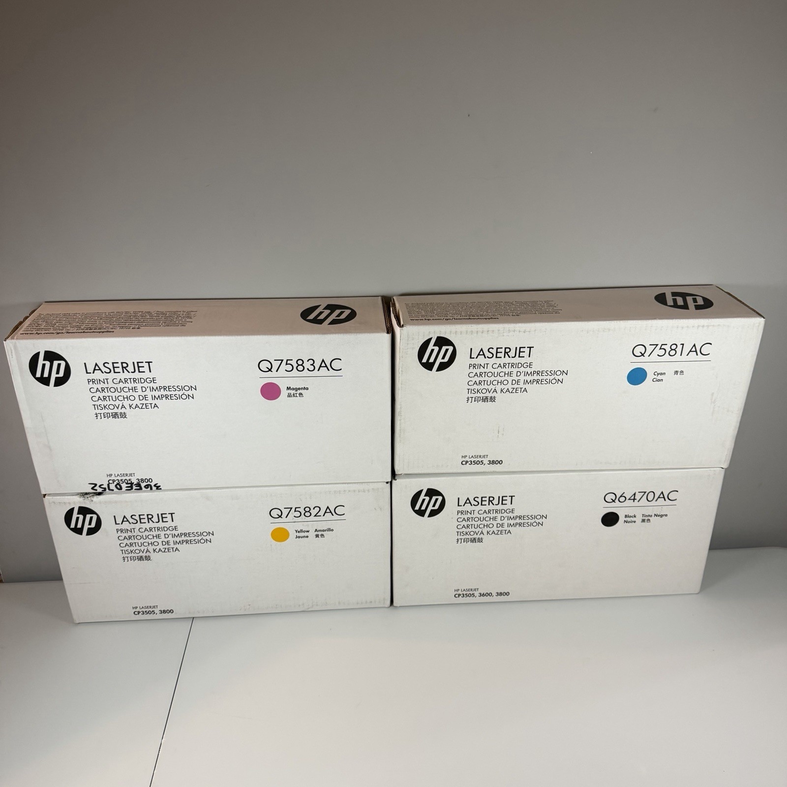 HP 503A 501A Color Toner Set Q7581AC Q782AC Q7583AC Q6470AC New