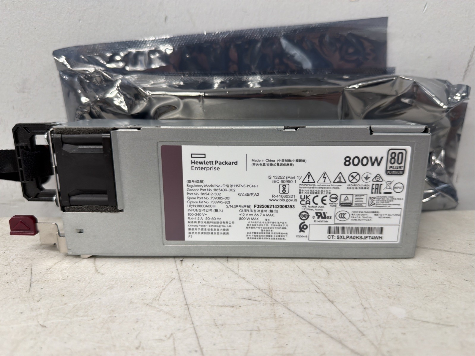 HP HSTNS-PL41-1 865409-001 866730-001 800W Server Power Supply