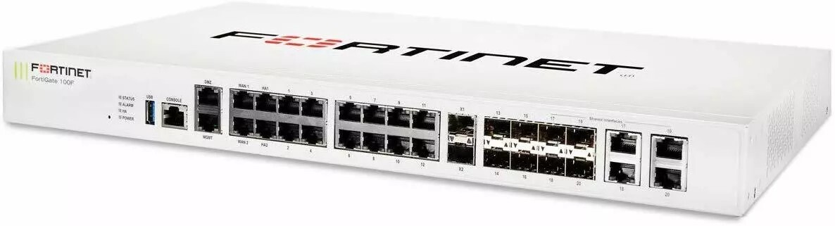 Fortinet FG-100F FortiGate Firewall 22-Port GE Managed Switch | New “NO License"