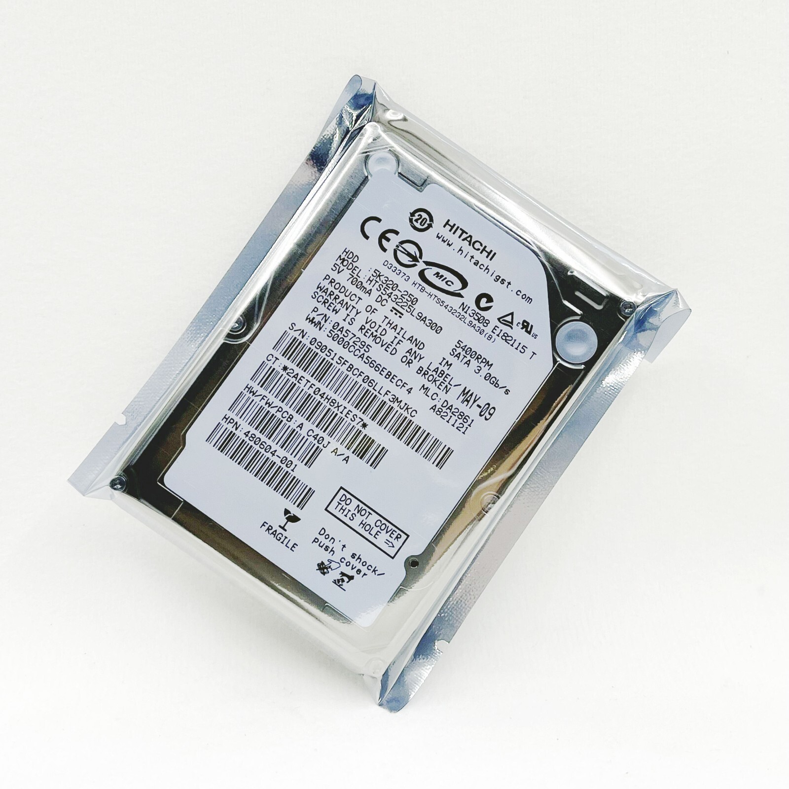 Hitachi 250GB 5400RPM HTS543225L9A300 SATA 8MB 3.0Gb/s 2.5" Laptop Hard Drive