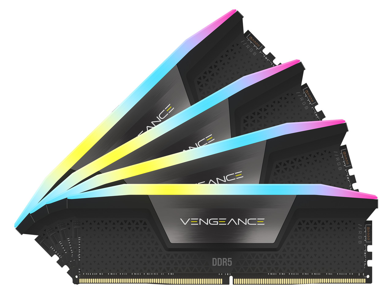 CORSAIR Vengeance RGB 64GB (4 x 16GB) 288-Pin PC RAM DDR5 6000 (PC5 48000) Deskt