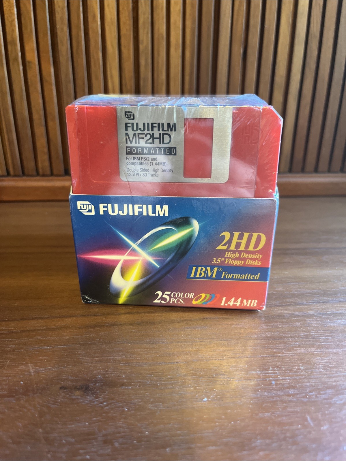 Fujifilm 3.5 Floppy Disks 2HD 1.44MB 25 Pack Color Disks IBM PC Formatted Sealed