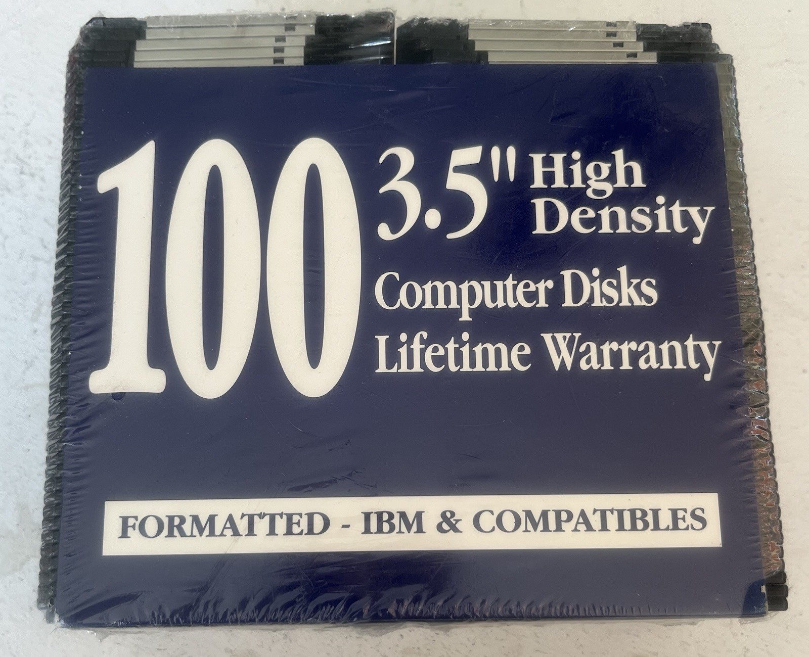 3.5" High Density Floppy Disks Pack of 100 Formatted IBM and Compatibles SEALED