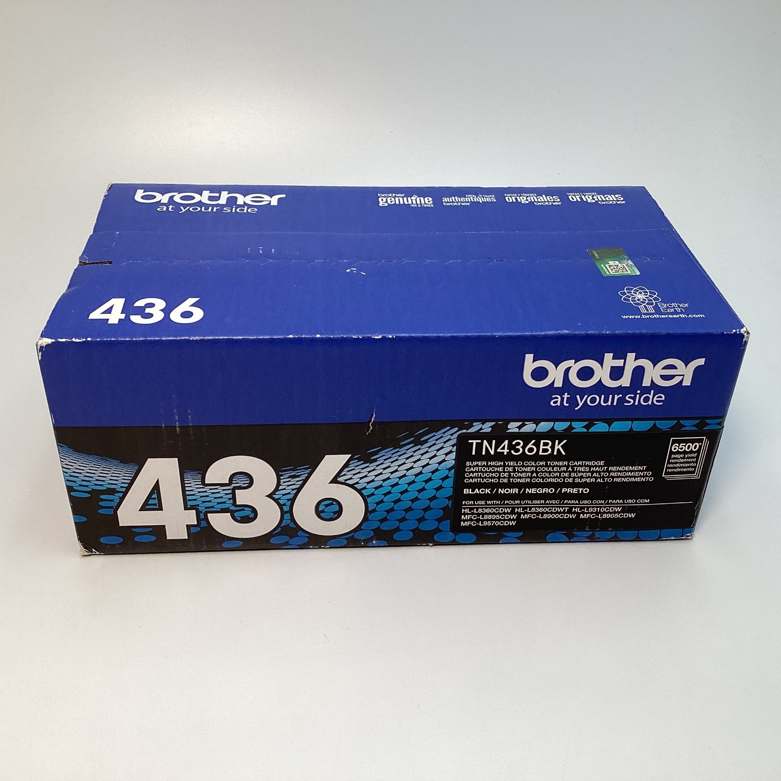(1) Brother TN436BK Super High Yield Black Toner Cartridge Genuine - New Sealed