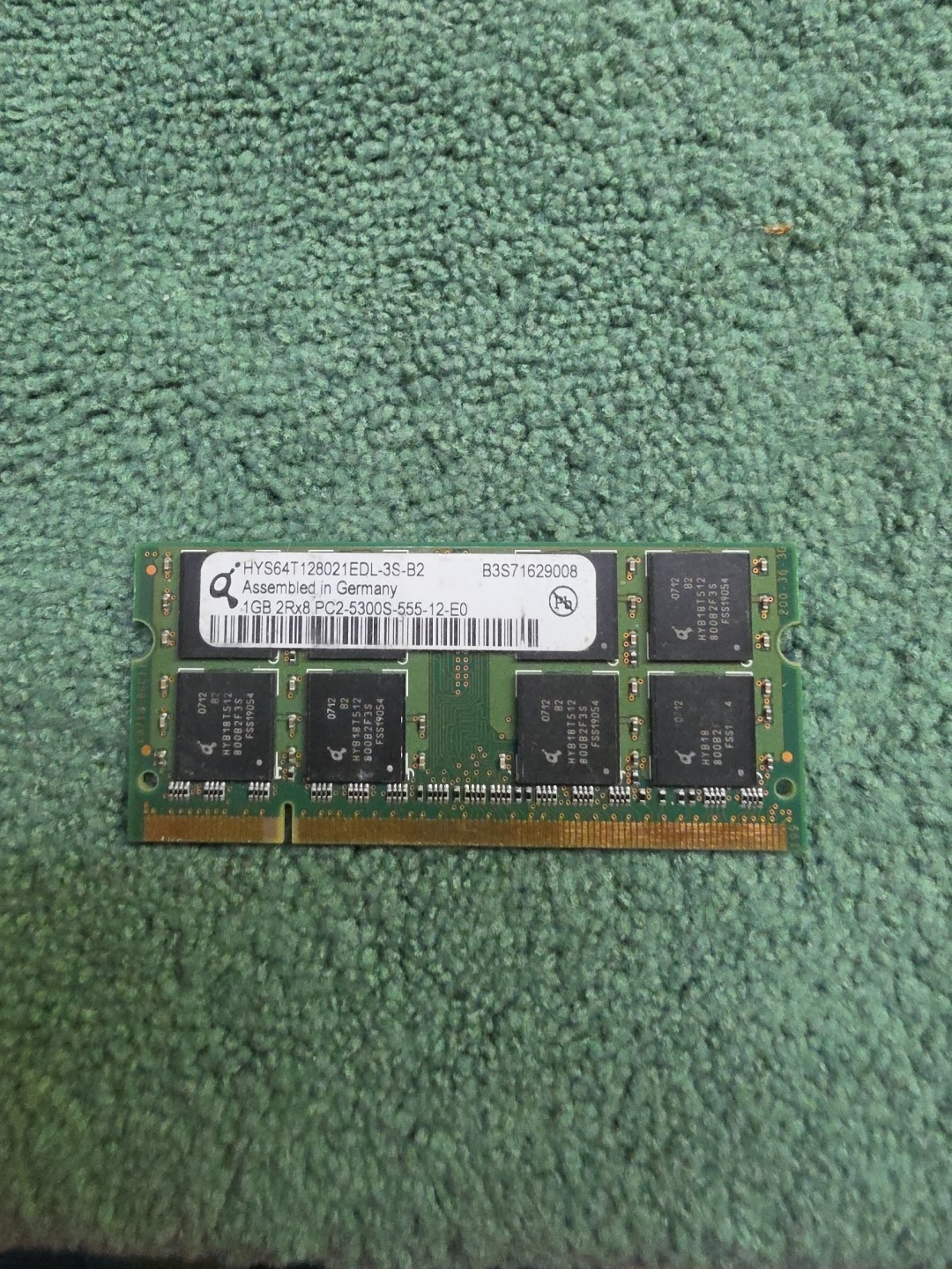 Qimonda HYS64T128021HDL-3S-B 1GB PC2-5300S DDR2 667 MHz SODIMM Laptop Memory RAM