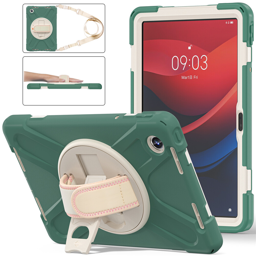 For Lenovo Tab M11 TB330FU 11" Shockproof 360° Rotating Stand Case Silicon Cover