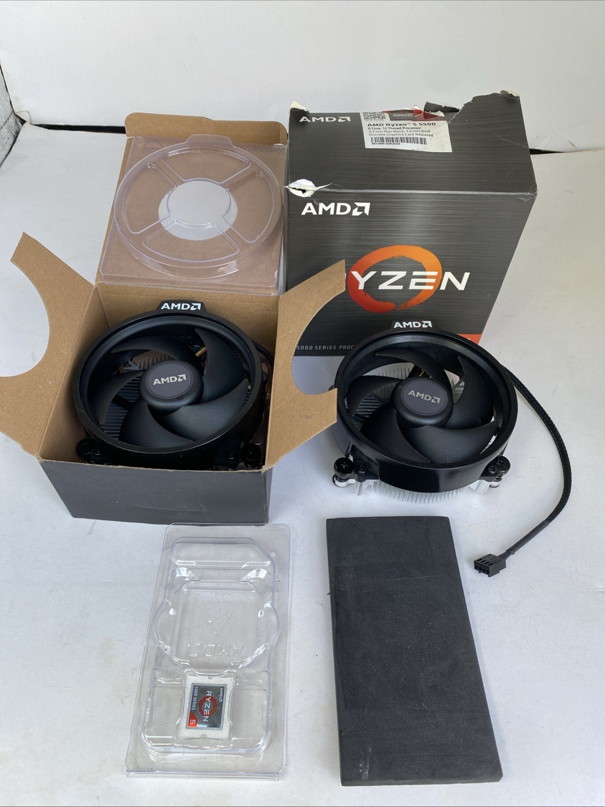 AMD Ryzen AM4 AM5 Heat Sink Fan X2 Wraith Stealth Cooling Fan 712-000071 No CPU