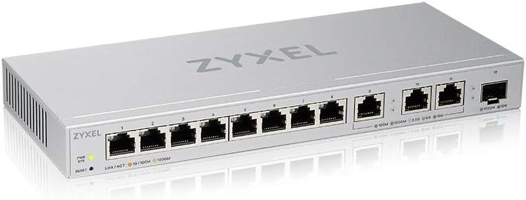 Zyxel XGS1250-12 12-Port 10G Smart Managed Switch | 8xGE 3x10GE 1xSFP+ | L2