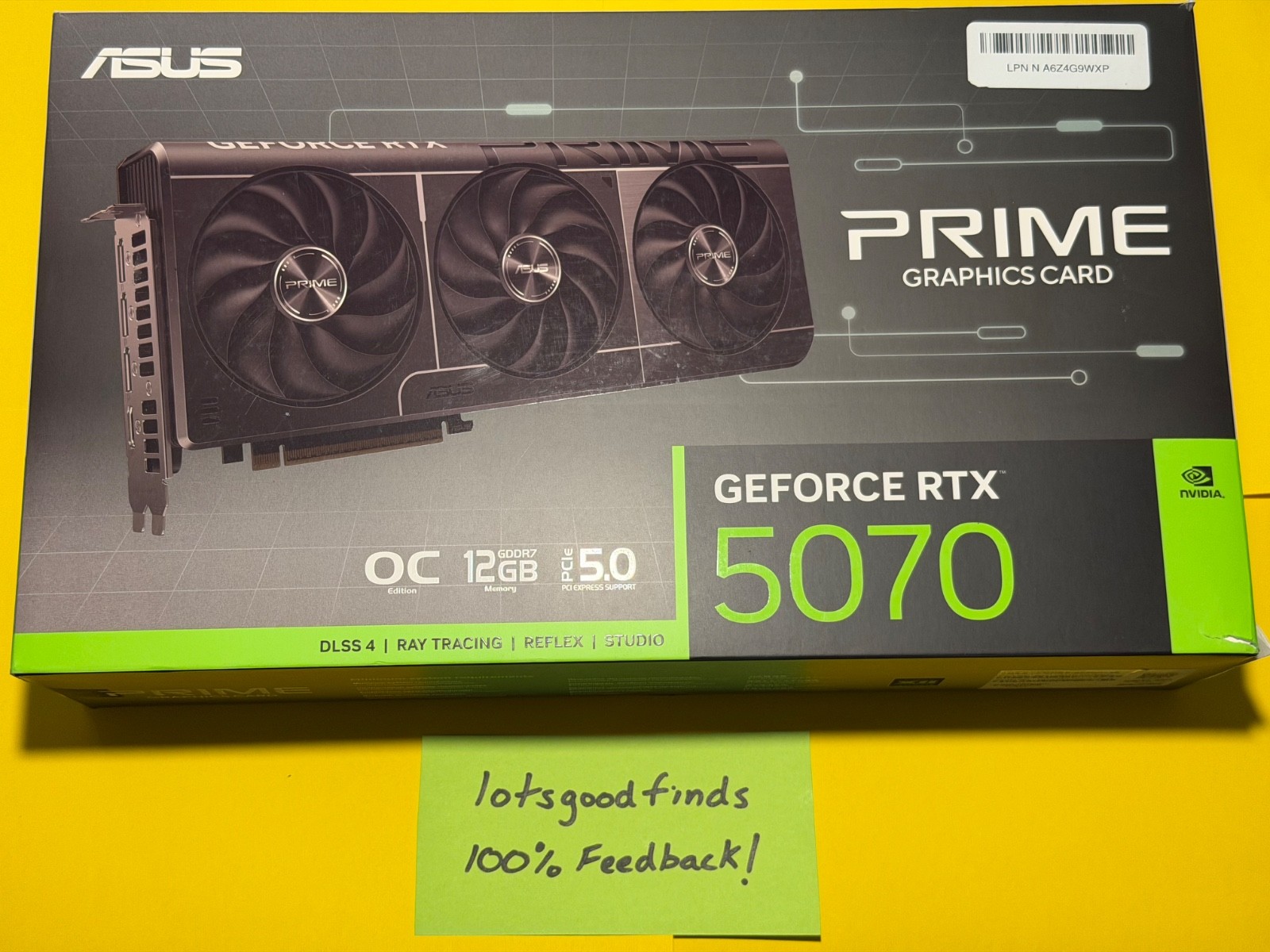 ASUS Nvidia 5070 Prime OC GPU 12gb 12 GB Open Box- TESTED - FAST 
