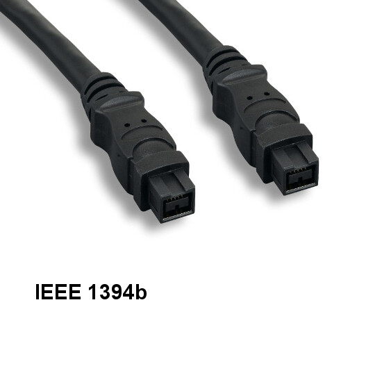 3 Feet IEEE-1394b 9 Pin Cable Male Firewire 25AWG 800 Mbps for PC MAC SUN iLink