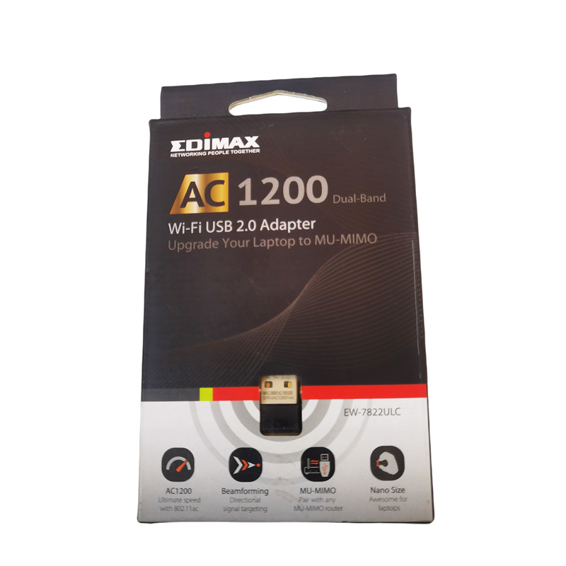 New Edimax Ew-7822ulc Ac1200 Dual Band 802.11ac 2.4/5G Wave 2 Wifi USB Adapter
