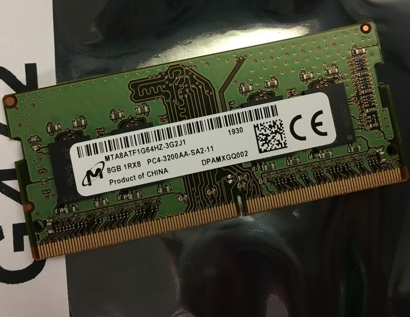 Micron 8GB PC4-25600 DDR4-3200MHz Laptop SoDimm RAM Memory MTA8ATF1G64HZ-3G2J1