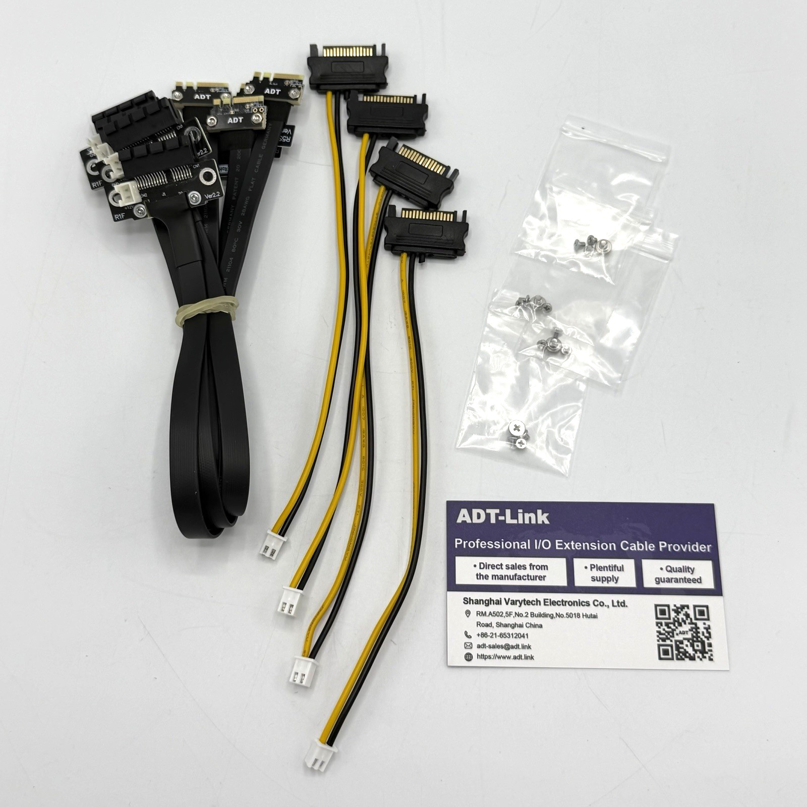 ADT Link M.2 WiFi to PCIe x1 Extender Cable 30 cm 4-Pack