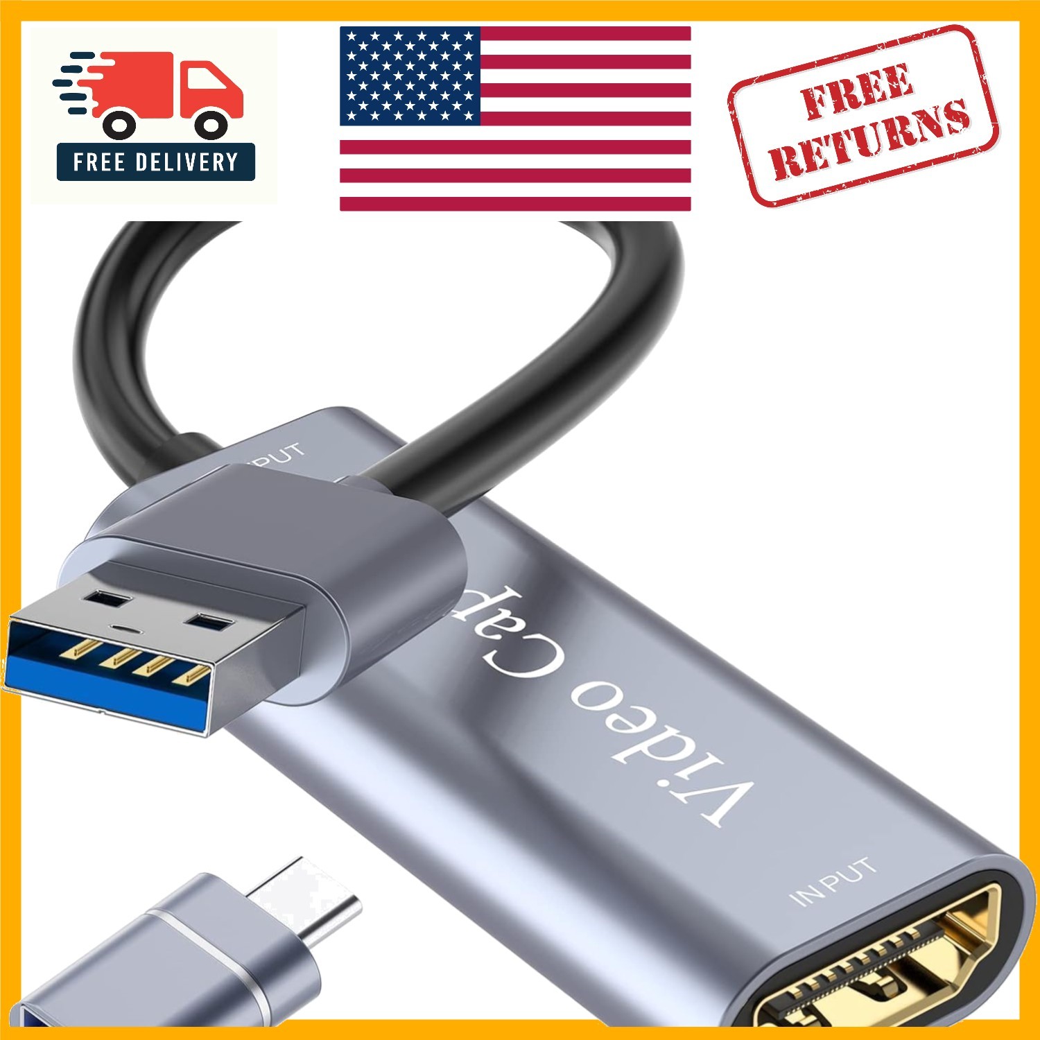 4K HDMI to 1080P Video Capture Card for Streaming & Gaming – Windows & Mac