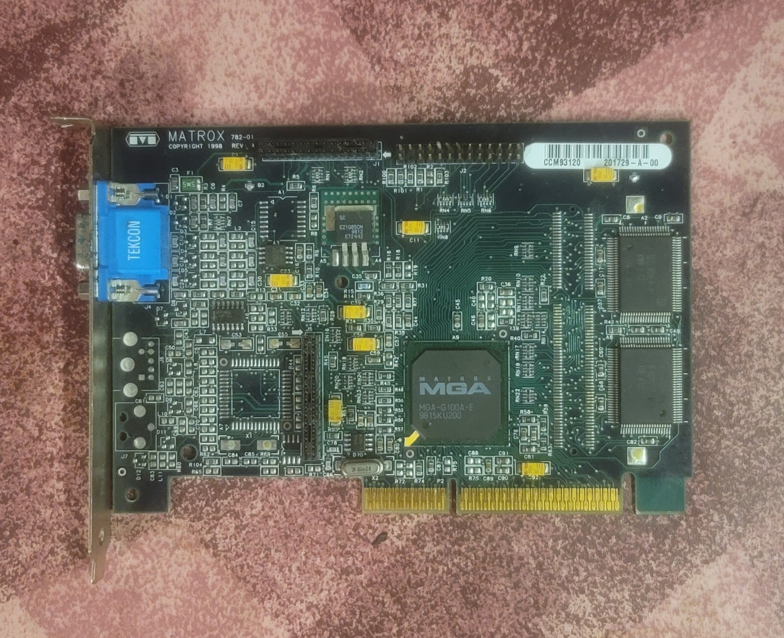 MATROX 8MB AGP Vintage GPU 782-01 REV A • c. 1998