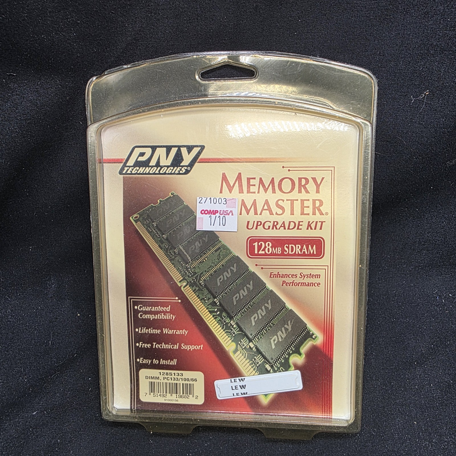 PNY 128MB SDRAM PC133 168-Pin DIMM 128S133 Memory Master New Sealed