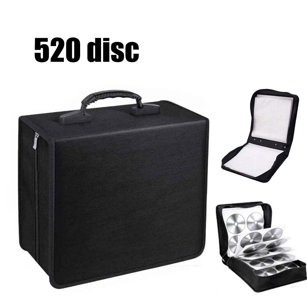 128/240/400/520Disc CD/DVD Wallet Binder Book Sleeves Storage Bag Carrying Cases